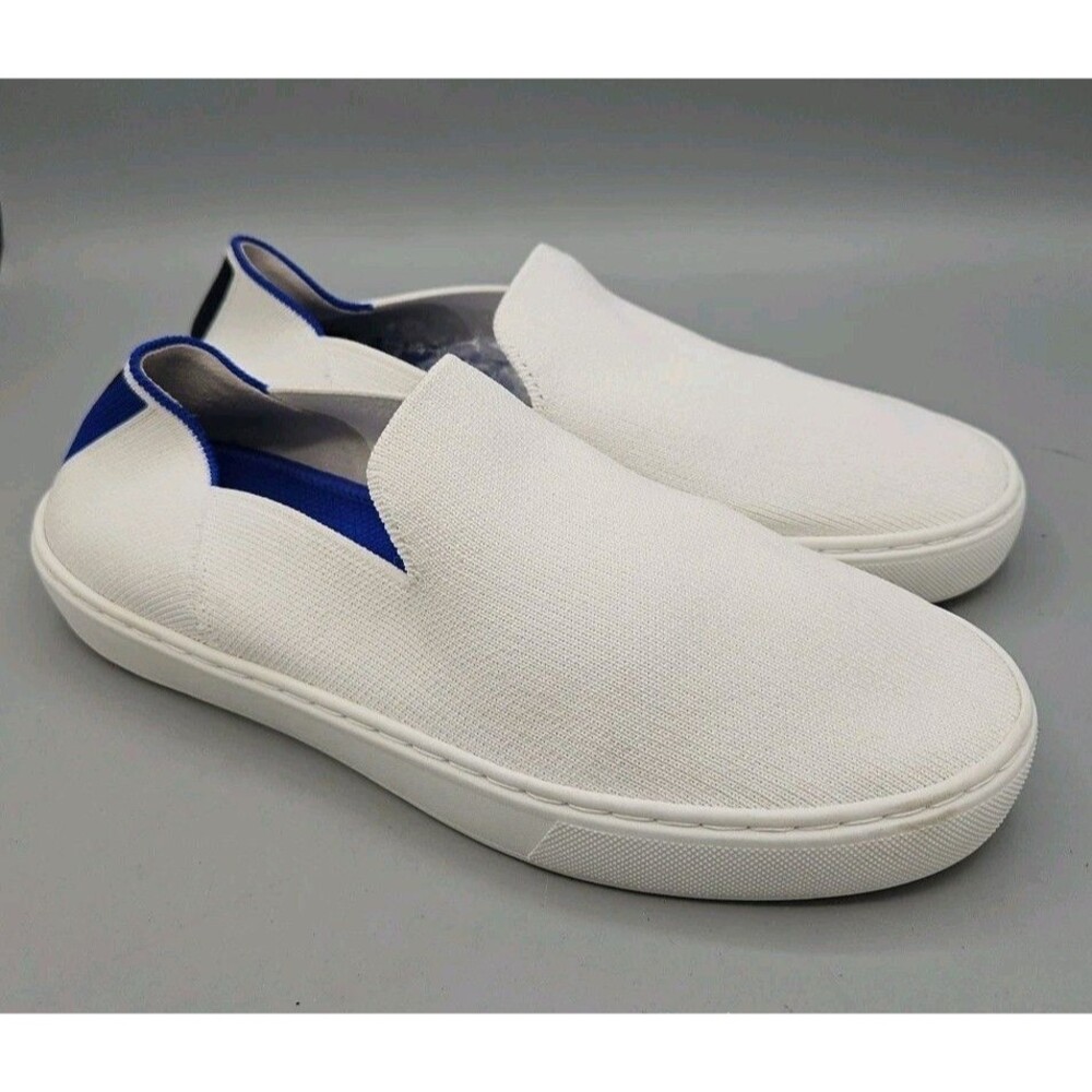 ROTHY'S The Original Sneaker Bright White Knit Slip On Loafer Shoes Sz 7.5